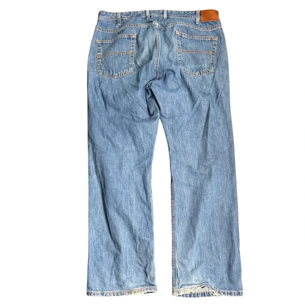 Orvis American Denim Mens Blue Straight Leg Jeans Medium Wash 38x29 Made in USA